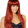 Spirit Halloween Long Auburn Wig with Bangs 1 Spirit Halloween Long Auburn Wig with Bangs -MELONHALLOW Sales 00502260 a