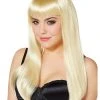 Spirit Halloween Long Blonde Wig With Bangs -MELONHALLOW Sales 00531657 a