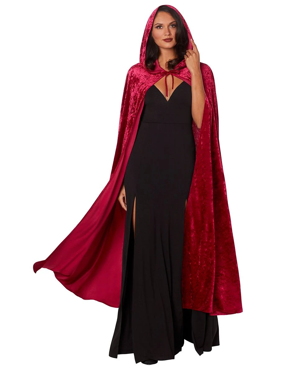 Spirit Halloween Burgundy Hooded Cape 3 Spirit Halloween Burgundy Hooded Cape