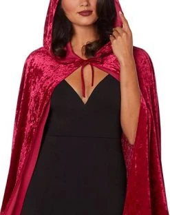 Spirit Halloween Burgundy Hooded Cape 5 Spirit Halloween Burgundy Hooded Cape -MELONHALLOW Sales 00763391 c
