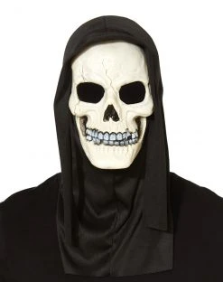 Spirit Halloween Glow In the Dark Skull Full Mask -MELONHALLOW Sales 01035021 d