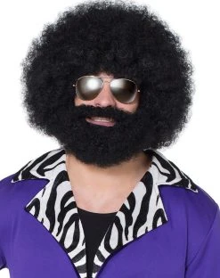 Spirit Halloween Facial Hair and Afro Wig