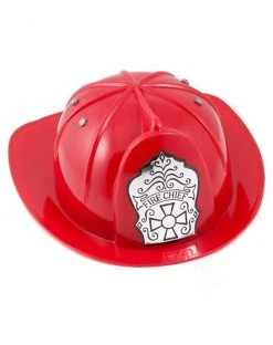Spirit Halloween Red Fire Chief Helmet -MELONHALLOW Sales 01067693 d