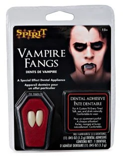 Spirit Halloween White Vampire Fangs -MELONHALLOW Sales 01097559 c
