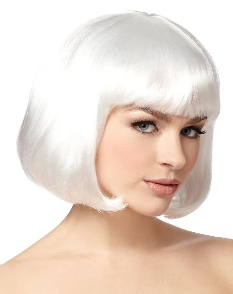 Spirit Halloween White Bob Wig 3 Spirit Halloween White Bob Wig