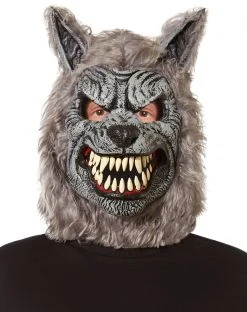 Spirit Halloween Animotion Gray Werewolf Mask