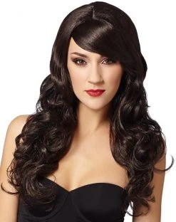 Spirit Halloween Dark Brown Supermodel Wig