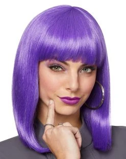 Spirit Halloween Purple Pageboy Wig