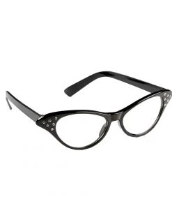 Spirit Halloween '50s Black Rhinestone Glasses