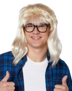 Spirit Halloween Garth Alger Wig and Glasses - Saturday Night Live