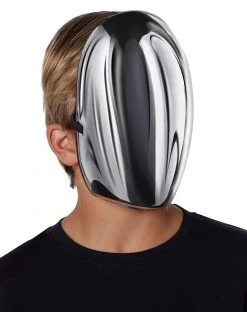 Spirit Halloween Chrome Faceless Half Mask
