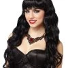Spirit Halloween Long Black Curly Wig 1 Spirit Halloween Long Black Curly Wig -MELONHALLOW Sales 01217371 a