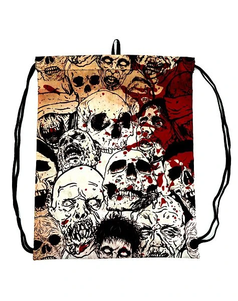 Spirit Halloween Zombie Skull Cinch Bag 3 Spirit Halloween Zombie Skull Cinch Bag