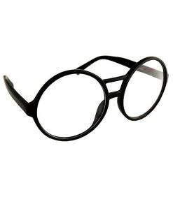 Spirit Halloween Black Round School Nerd Glasses