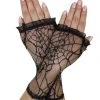 Spirit Halloween Ruffle Lace Fingerless Gloves -MELONHALLOW Sales 01226091 a