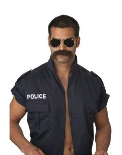 Spirit Halloween Brown Handlebar Mustache