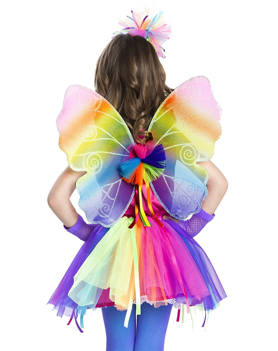 Spirit Halloween Kids Neon Rainbow Wings 3 Spirit Halloween Kids Neon Rainbow Wings