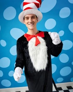 Spirit Halloween Adult Cat in the Hat One Piece Costume - Dr. Seuss