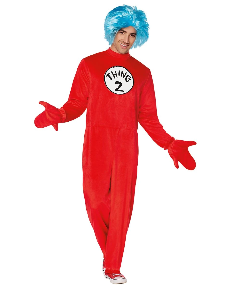 Spirit Halloween Adult Thing 1 and 2 One Piece Costume - Dr. Seuss 3 Spirit Halloween Adult Thing 1 and 2 One Piece Costume - Dr. Seuss