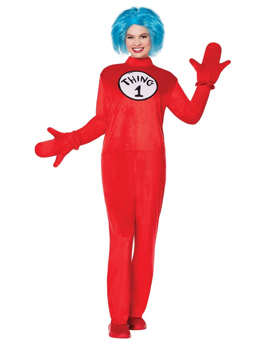 Spirit Halloween Adult Thing 1 and 2 One Piece Costume - Dr. Seuss 4 Spirit Halloween Adult Thing 1 and 2 One Piece Costume - Dr. Seuss - Image 2