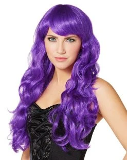 Spirit Halloween Purple Curls Wig