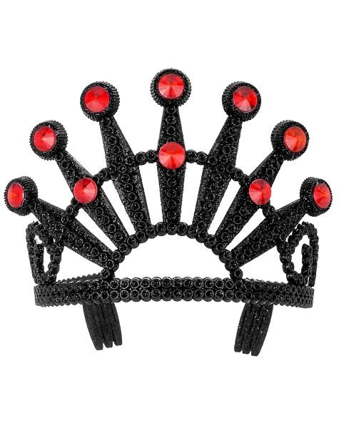 Spirit Halloween Red Stoned Black Tiara 3 Spirit Halloween Red Stoned Black Tiara
