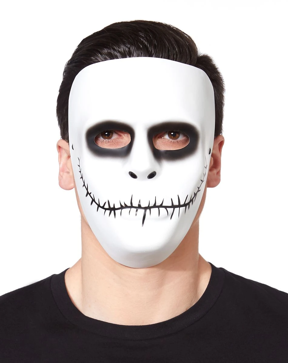 Spirit Halloween White Skeleton Half Mask 3 Spirit Halloween White Skeleton Half Mask