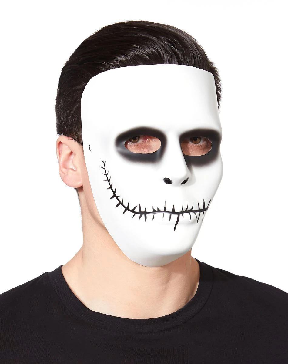 Spirit Halloween White Skeleton Half Mask 4 Spirit Halloween White Skeleton Half Mask - Image 2