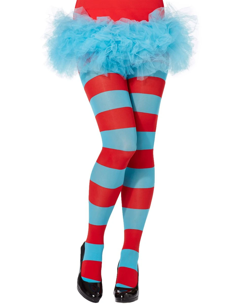 Spirit Halloween Thing 1 And 2 Striped Tights - Dr. Seuss 3 Spirit Halloween Thing 1 And 2 Striped Tights - Dr. Seuss