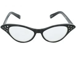 Spirit Halloween '50s Black Rhinestone Cat Eye Glasses