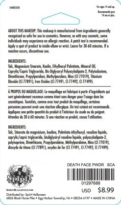 Spirit Halloween Gray Face Powder 6 Spirit Halloween Gray Face Powder -MELONHALLOW Sales 01297688 b