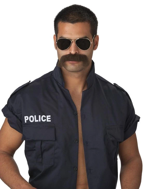 Spirit Halloween Brown Cop Mustache 3 Spirit Halloween Brown Cop Mustache
