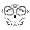 Spirit Halloween Black and White Sugar Skull Face Decal -MELONHALLOW Sales 01301829 a