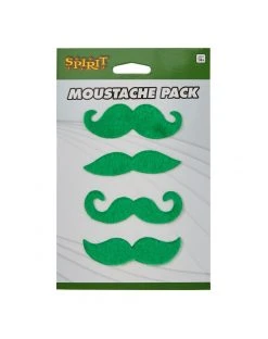 Spirit Halloween Green Moustaches 4 Pack