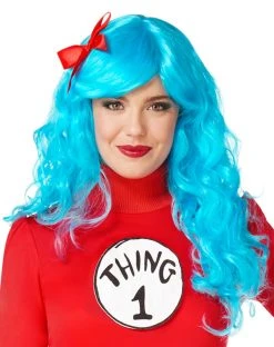 Spirit Halloween Thing Wig With Bow - Dr. Seuss