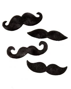 Spirit Halloween Black Adhesive Mustache 4 Pack