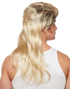 Spirit Halloween Blonde Mullet Wig -MELONHALLOW Sales 01340132 b