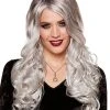 Spirit Halloween Gray Curly Wig 1 Spirit Halloween Gray Curly Wig -MELONHALLOW Sales 01341072 a
