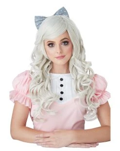 Spirit Halloween Ash Blonde Curls Doll Wig