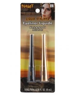 Spirit Halloween Black and Gold-tone Liquid Eyeliner