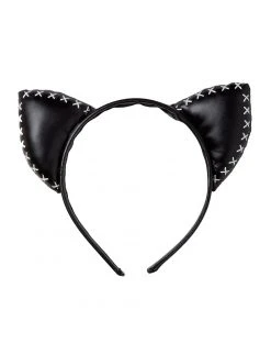 Spirit Halloween Stitched Cat Ear Headband -MELONHALLOW Sales 01348077 d