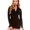 Spirit Halloween Zip-Up Black Romper 1 Spirit Halloween Zip-Up Black Romper -MELONHALLOW Sales 01351378 a