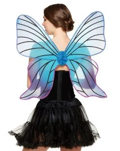 Spirit Halloween Blue and Purple Butterfly Fairy Wings