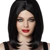 Spirit Halloween Midlength Black Wig 1 Spirit Halloween Midlength Black Wig -MELONHALLOW Sales 01385699 a
