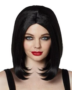 Spirit Halloween Midlength Black Wig