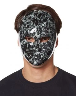Spirit Halloween Black Marble Half Mask
