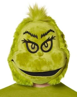 Spirit Halloween Moving Mouth The Grinch Full Mask - Dr. Seuss