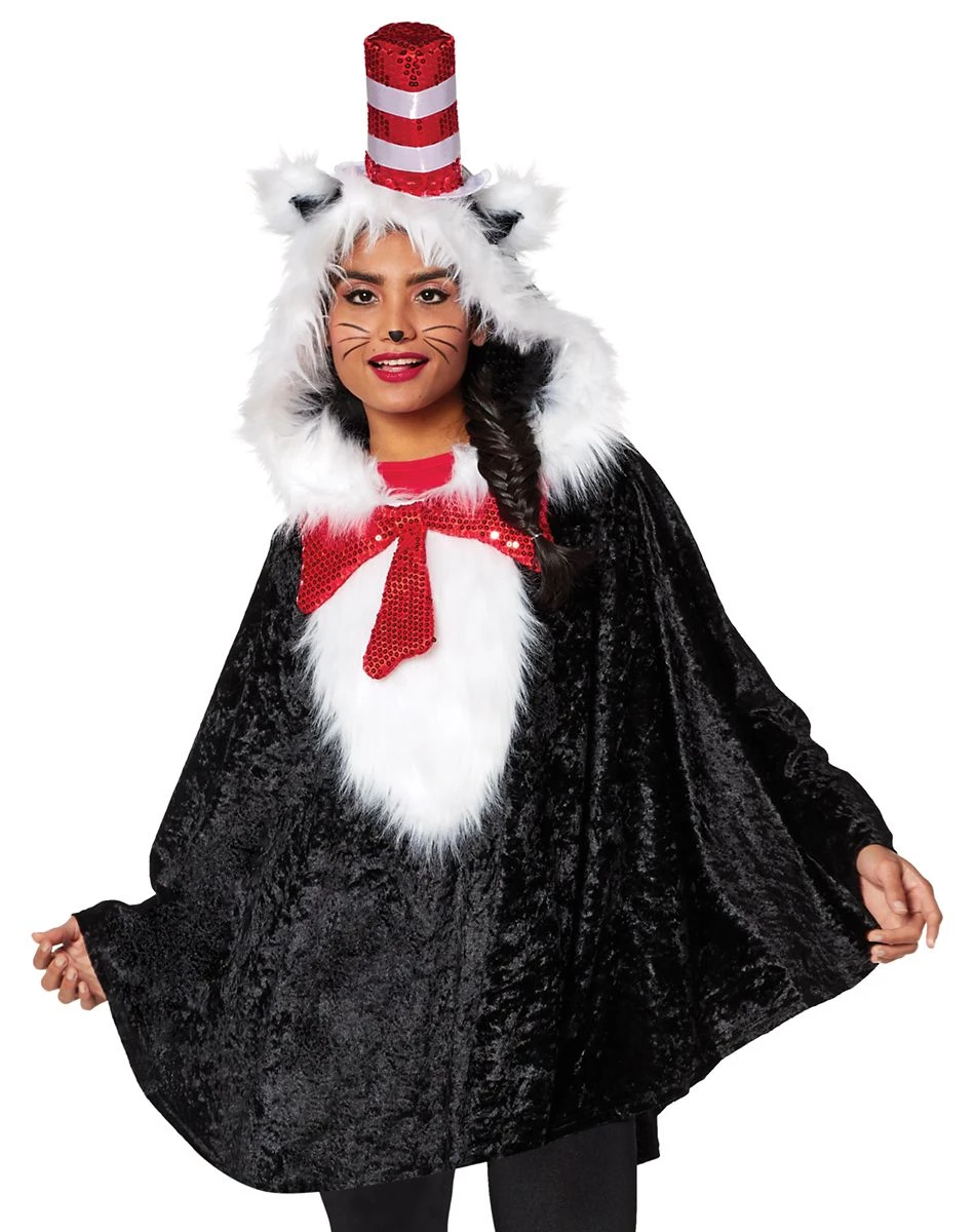 Spirit Halloween Cat In The Hat Poncho - Dr. Seuss 4 Spirit Halloween Cat In The Hat Poncho - Dr. Seuss - Image 2