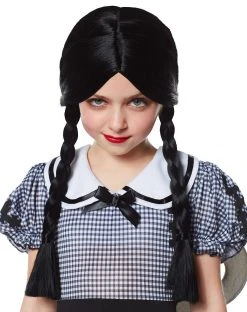 Spirit Halloween Kids Black Braided Wig