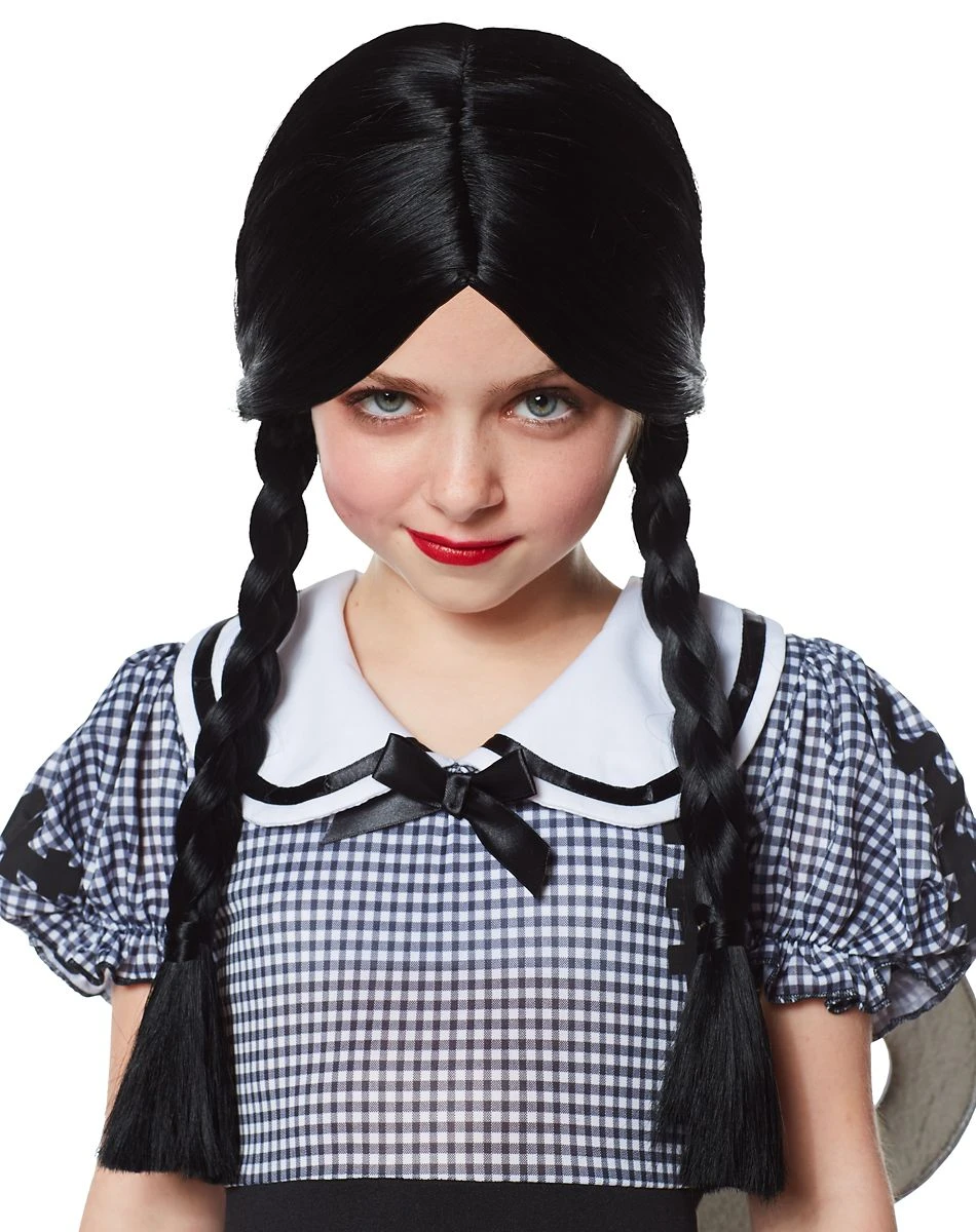Spirit Halloween Kids Black Braided Wig 3 Spirit Halloween Kids Black Braided Wig
